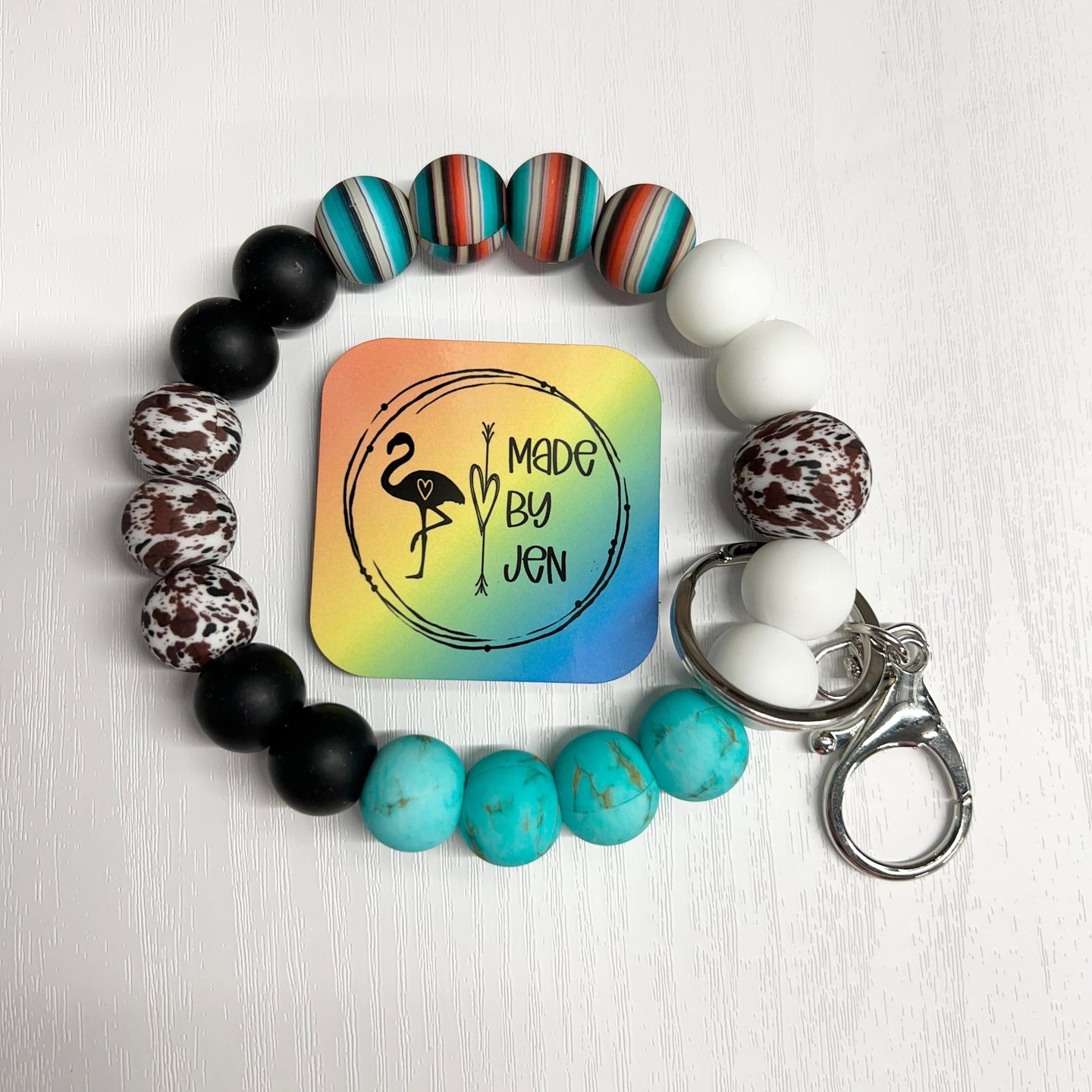 Brown Cow Western Wristlet